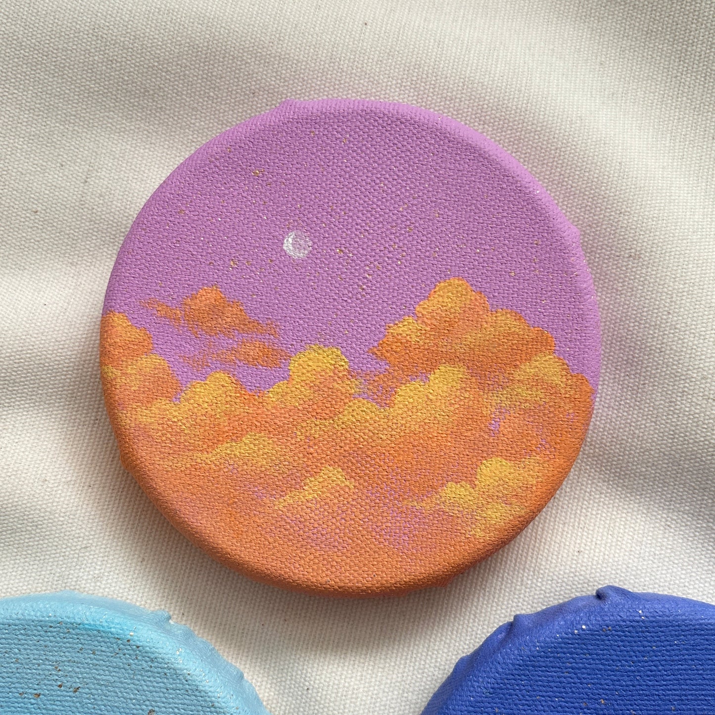 Dreamy Colorful Clouds #4 - Mini Original Painting