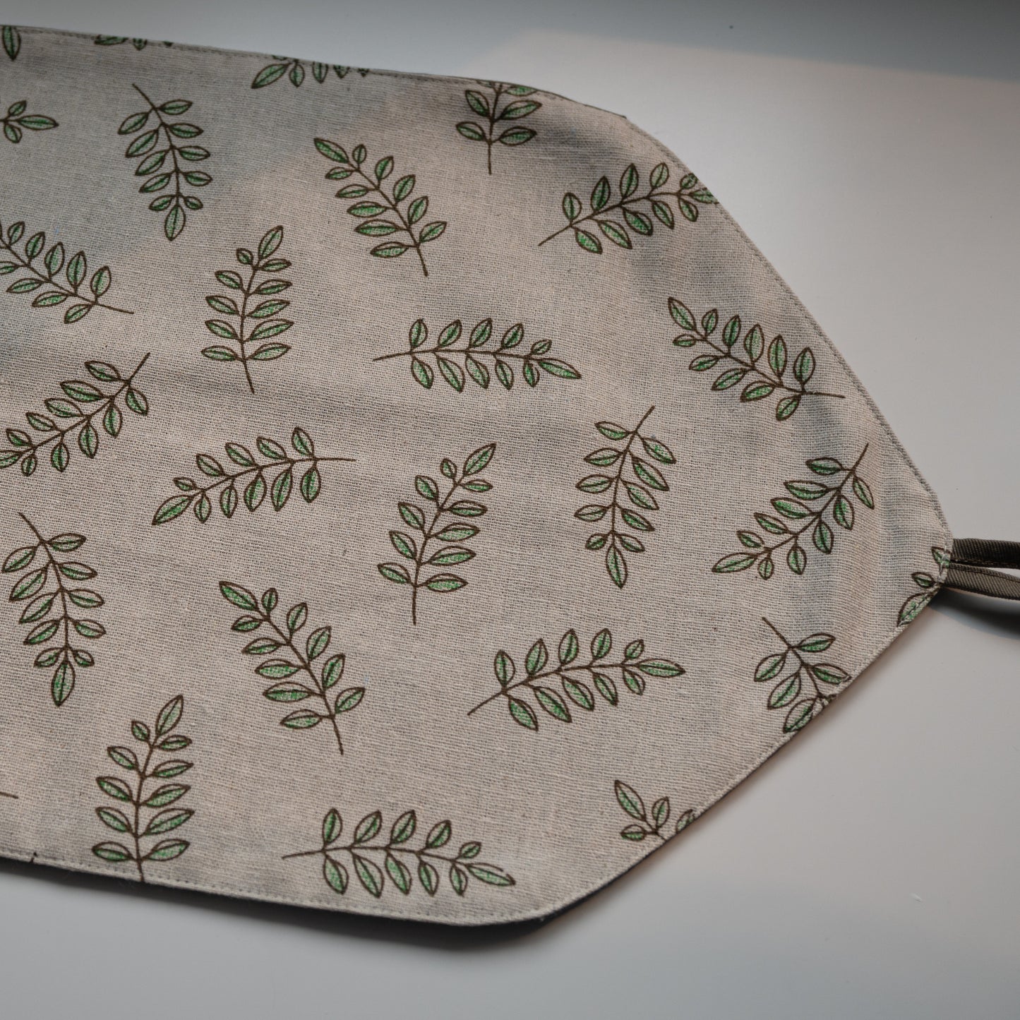 Spring Ferns - Handmade Cotton Paintbrush Roll
