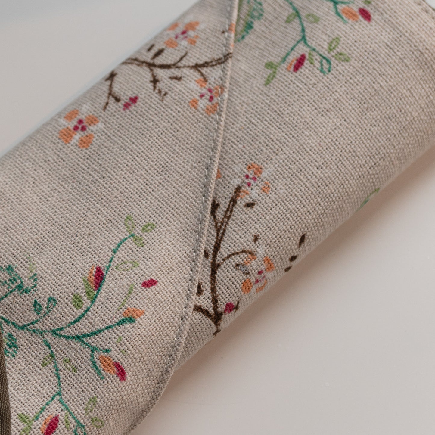 Meadow Blooms - Handmade Cotton Paintbrush Roll
