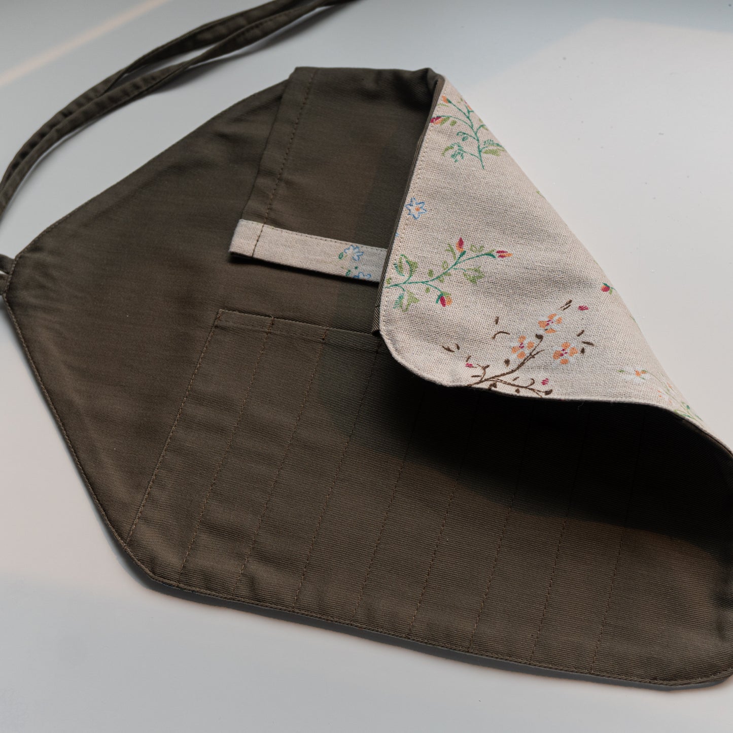 Meadow Blooms - Handmade Cotton Paintbrush Roll