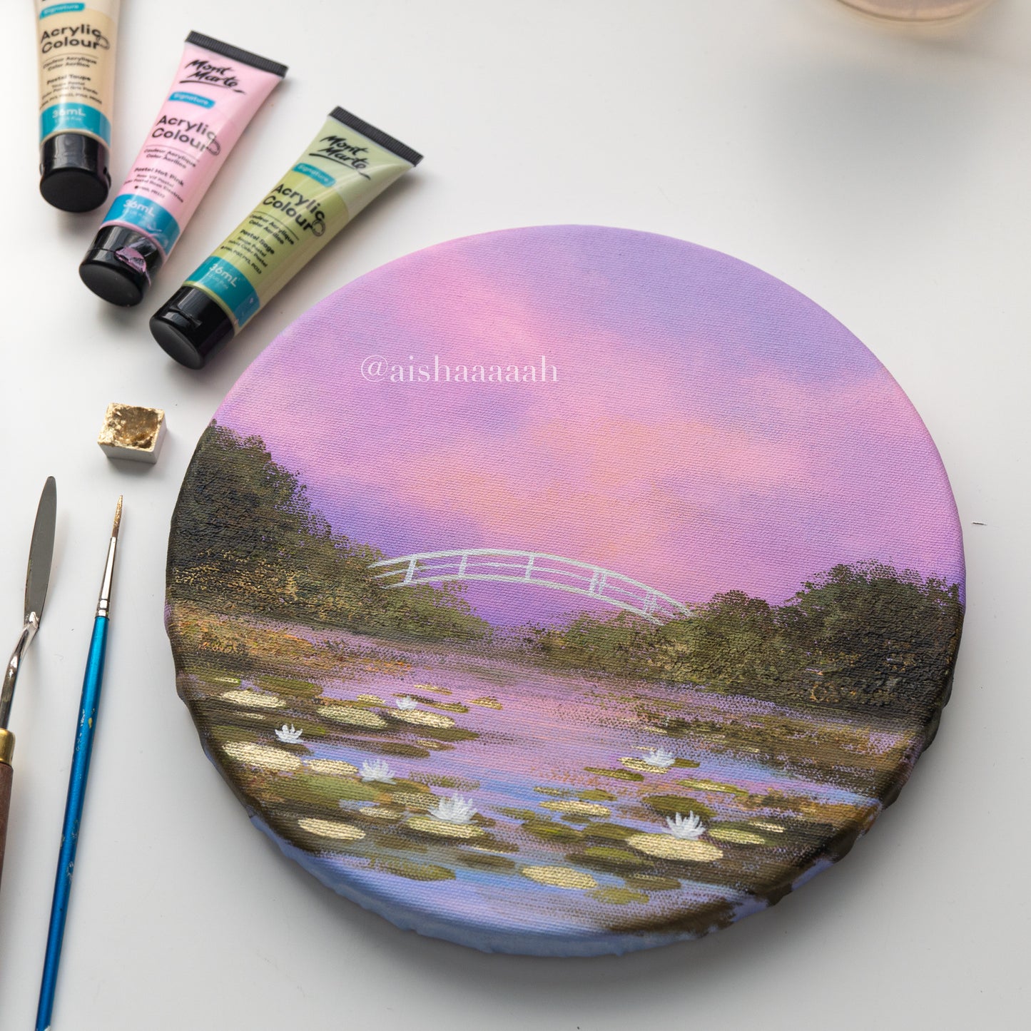 Sparkly Lily Pond - Original Painting