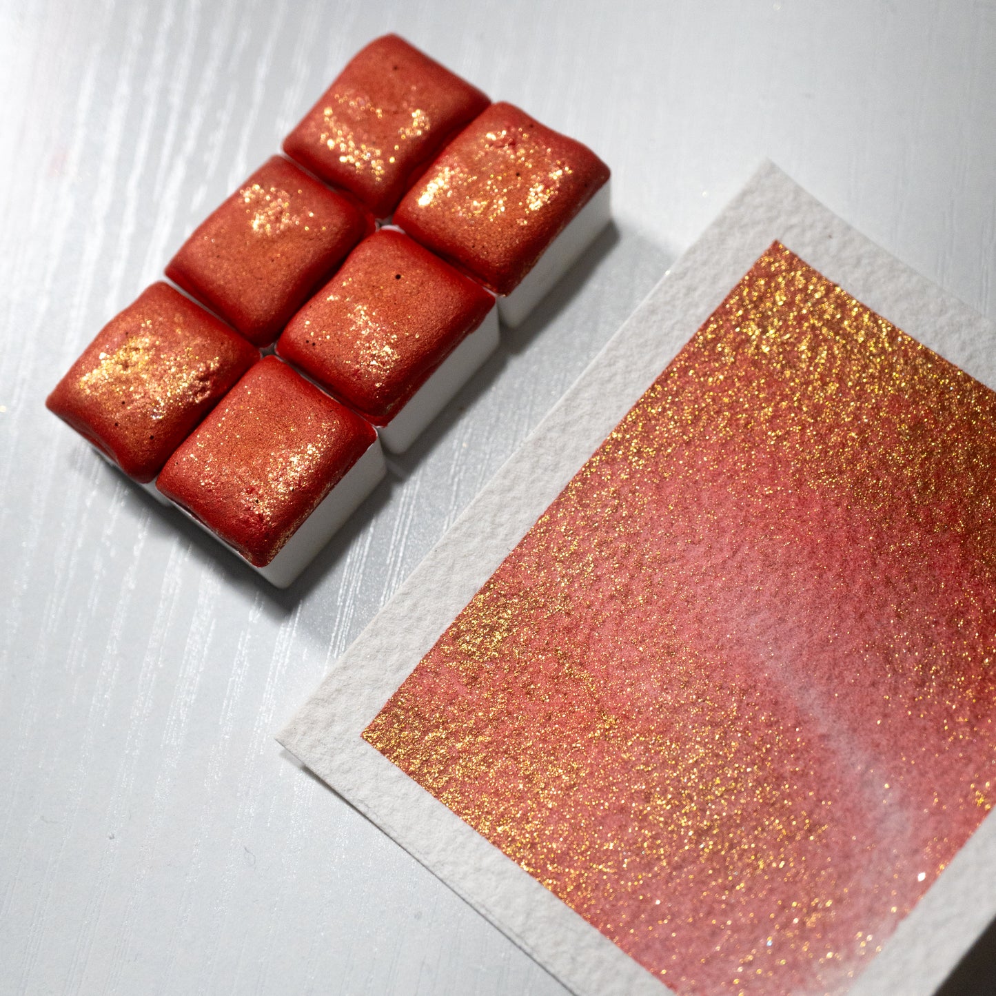 Lava Sparkle Shimmer Watercolour