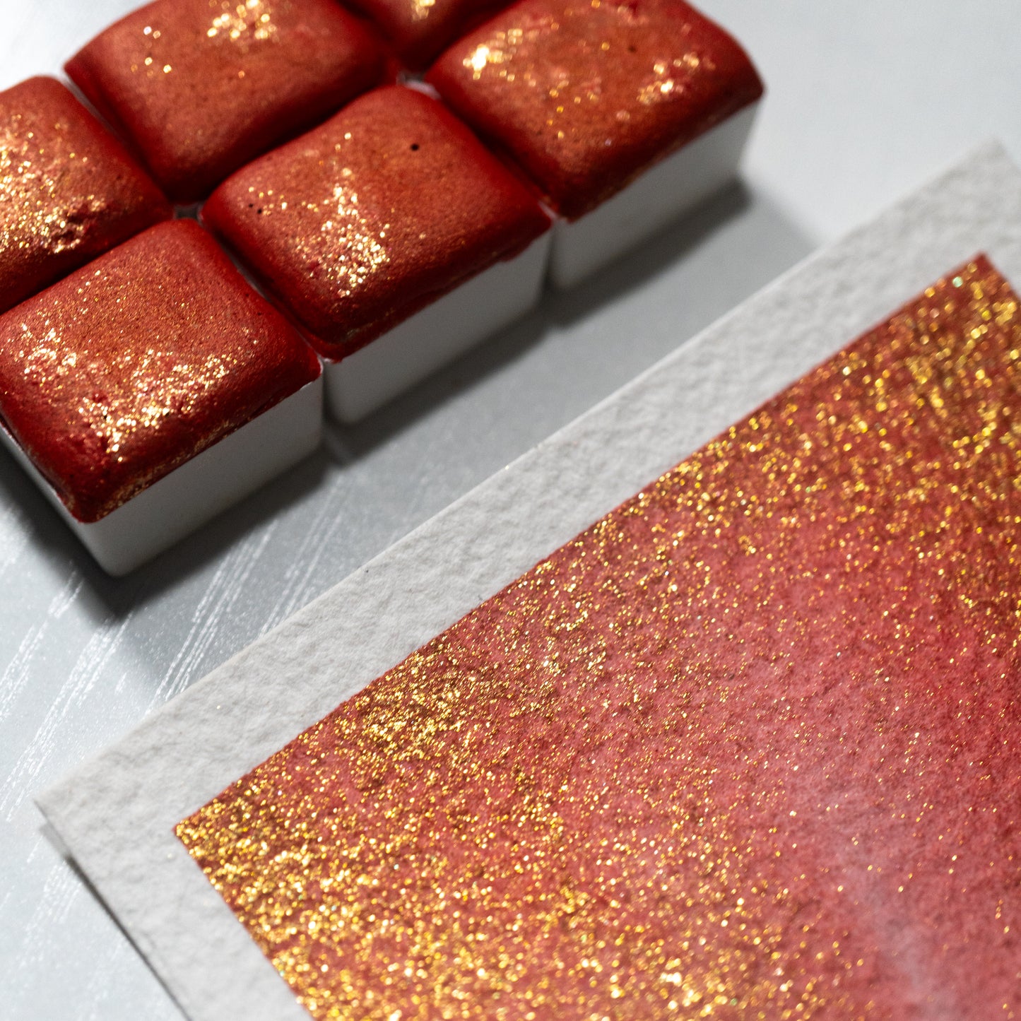 Lava Sparkle Shimmer Watercolour