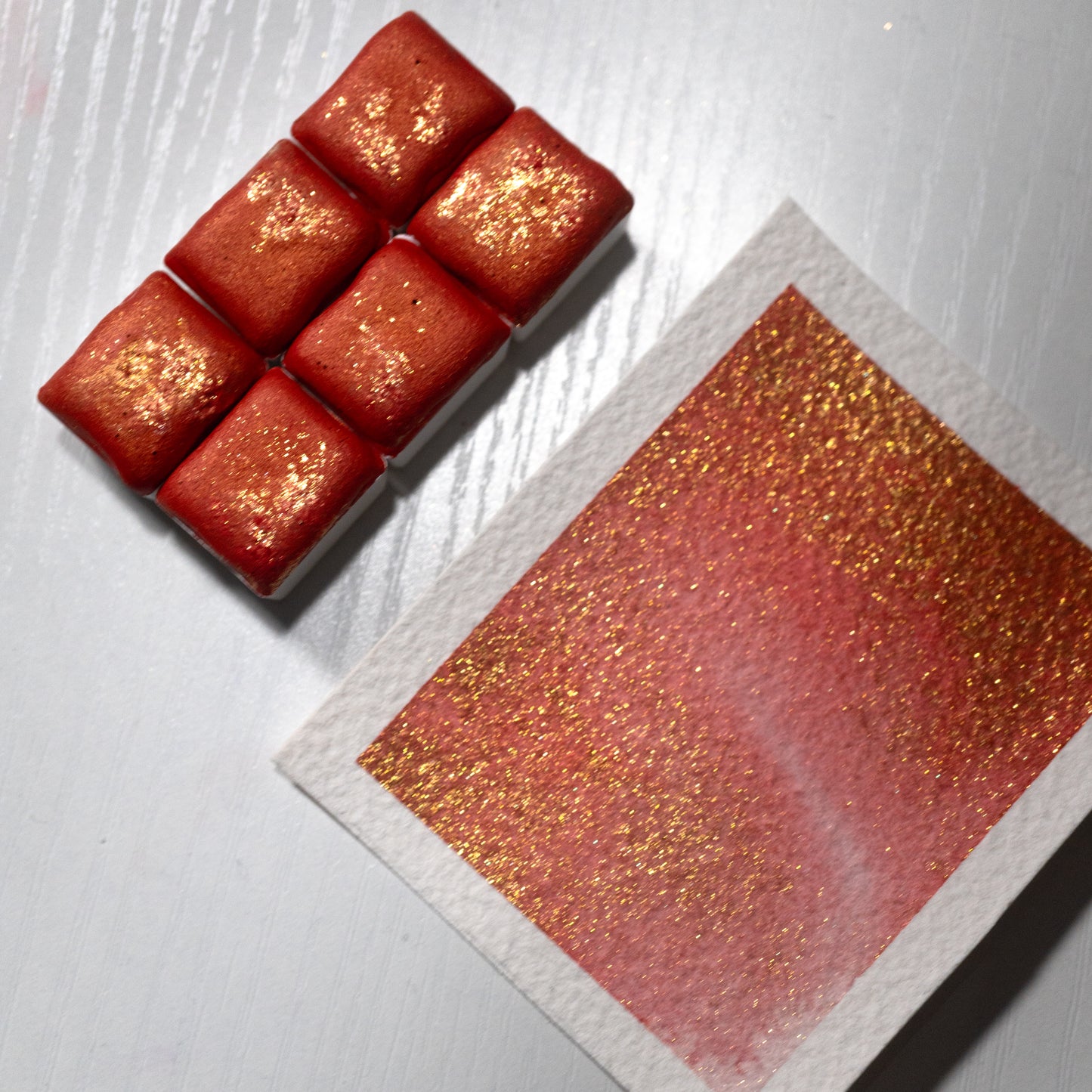 Lava Sparkle Shimmer Watercolour