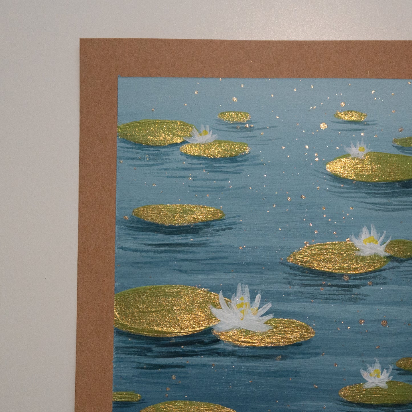 Magical Turquoise Lily Pond - Original Painting