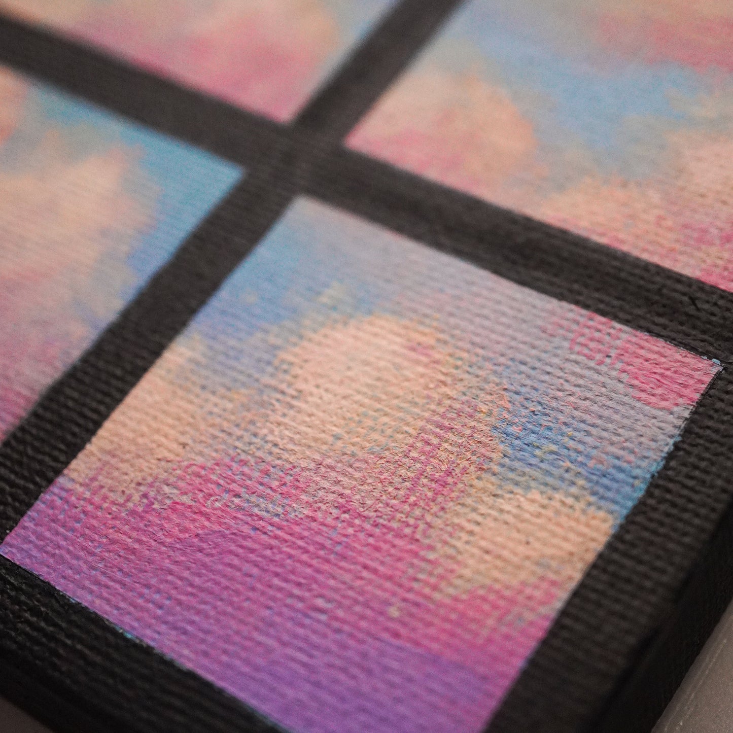 'Vibrant Sunset Clouds' - Original Mini Acrylic Painting