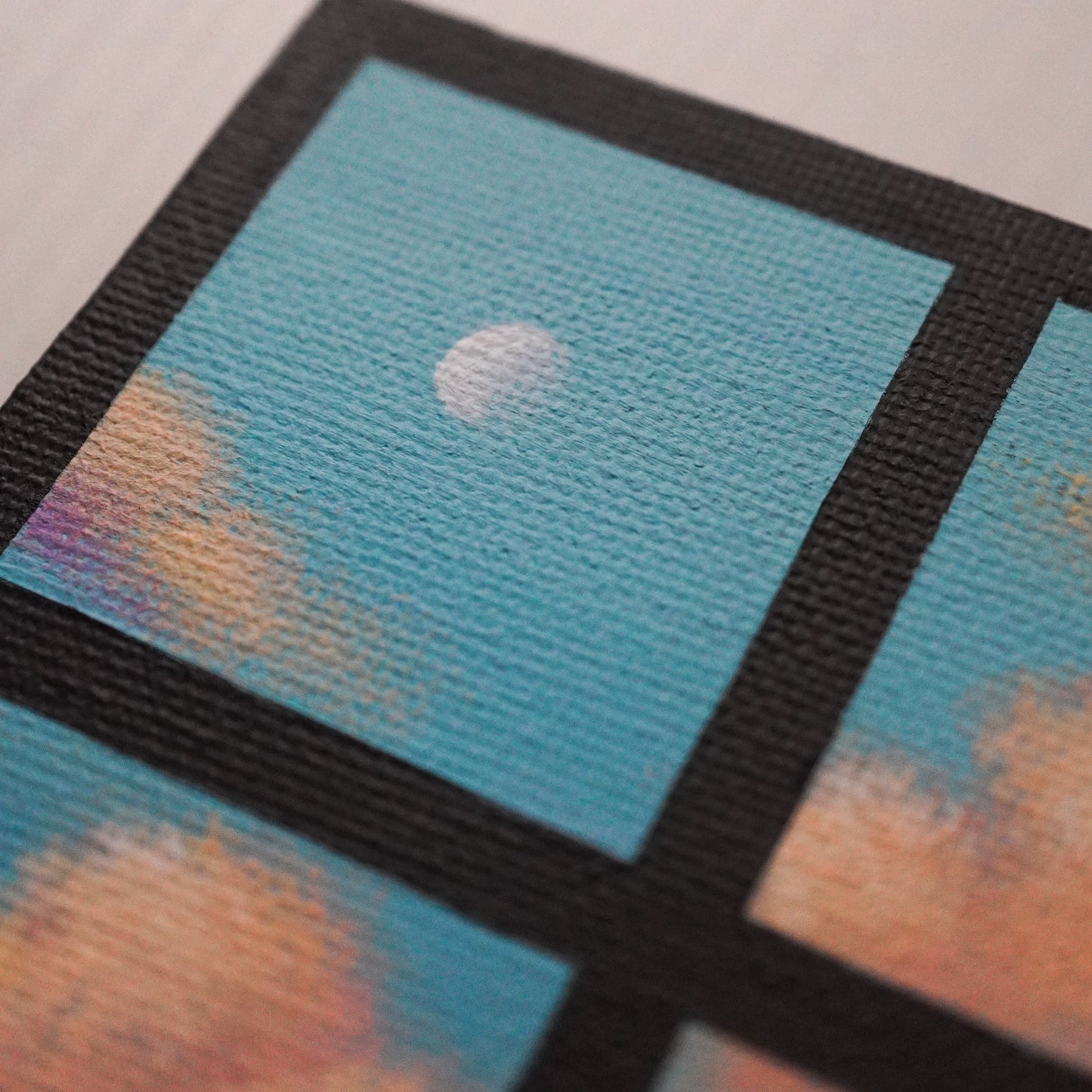 'Nostalgic Sunset' - Original Mini Acrylic Painting