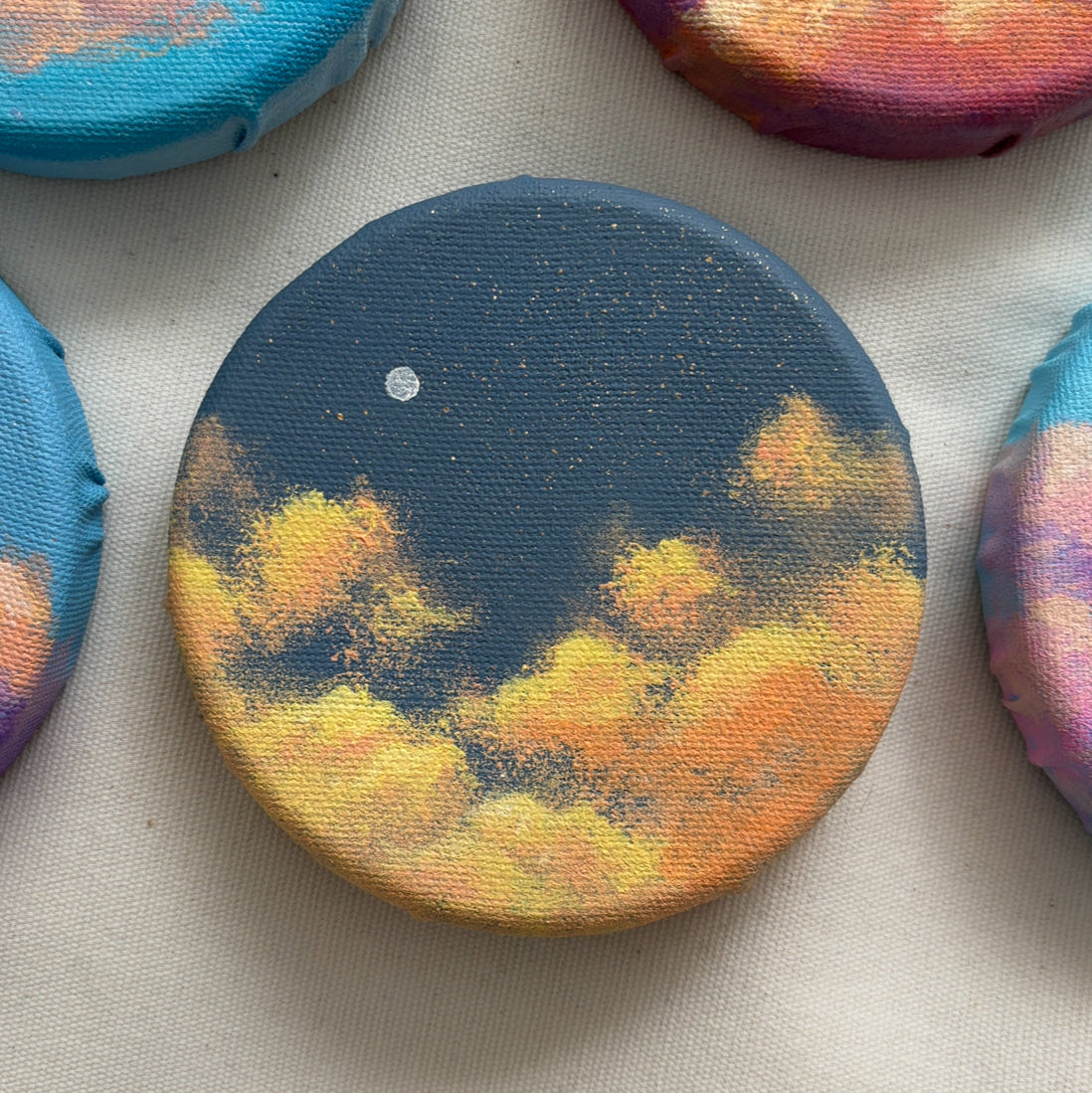 Dreamy Colorful Clouds #2 - Mini Original Painting