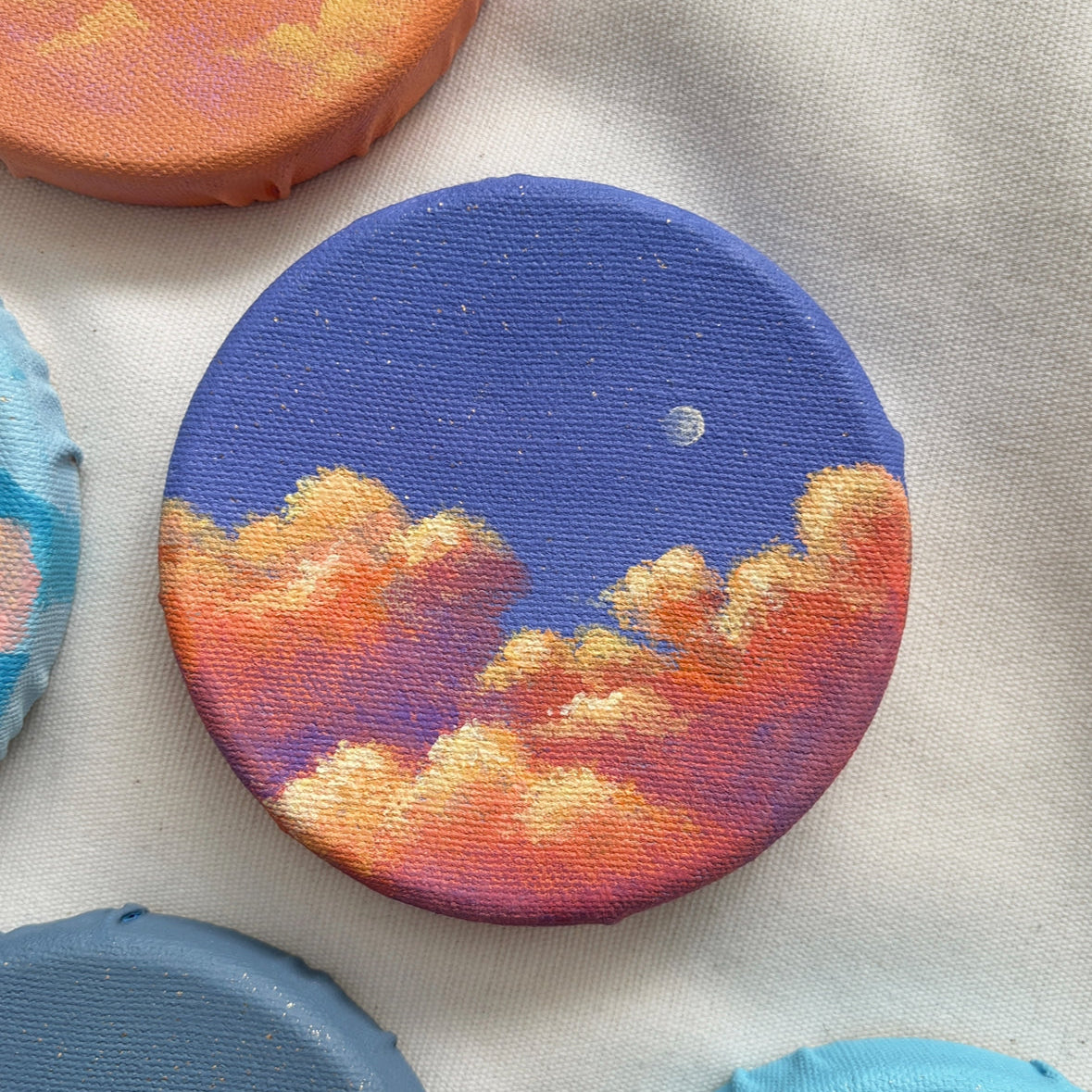 Dreamy Colorful Clouds #3 - Mini Original Painting