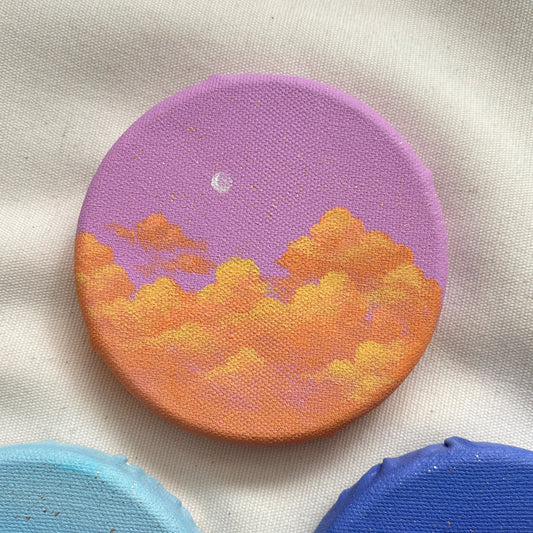 Dreamy Colorful Clouds #4 - Mini Original Painting