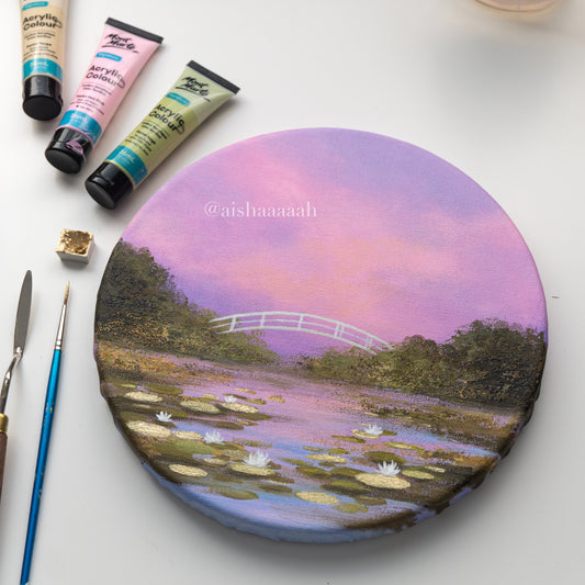 Sparkly Lily Pond - Original Painting