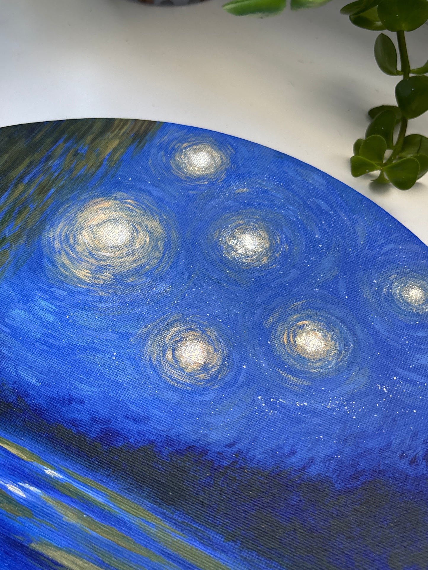 Lily Pond Starry Night - Original Painting