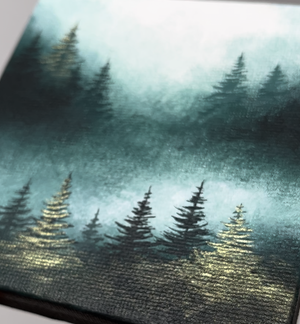 
                  
                    Misty Forest with Golden Trees Painting
                  
                