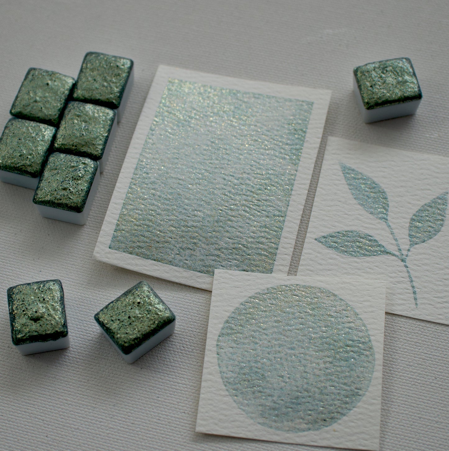 Sage Sparkle - Handmade Watercolor Paint