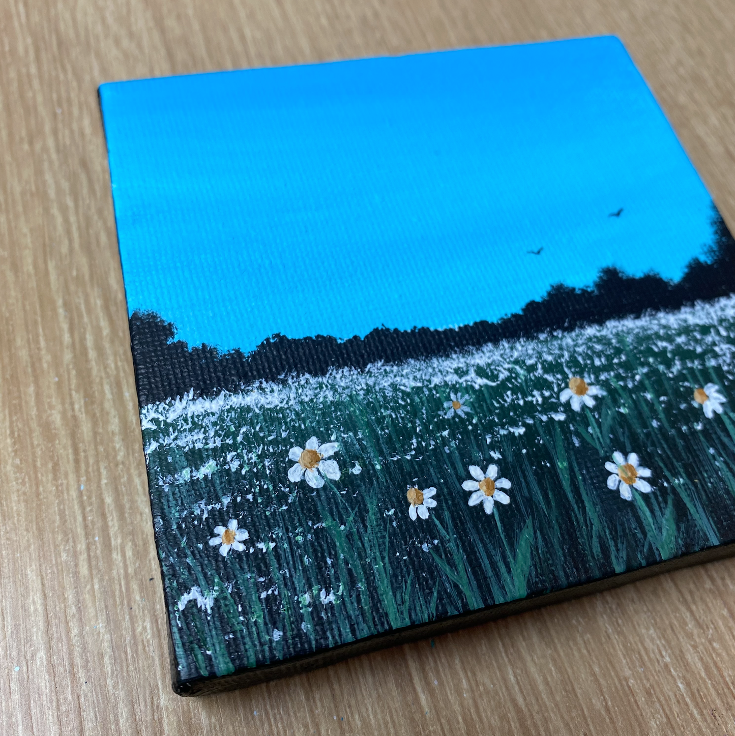 
                  
                    Daisy Flower Field | Original Mini Acrylic Painting
                  
                