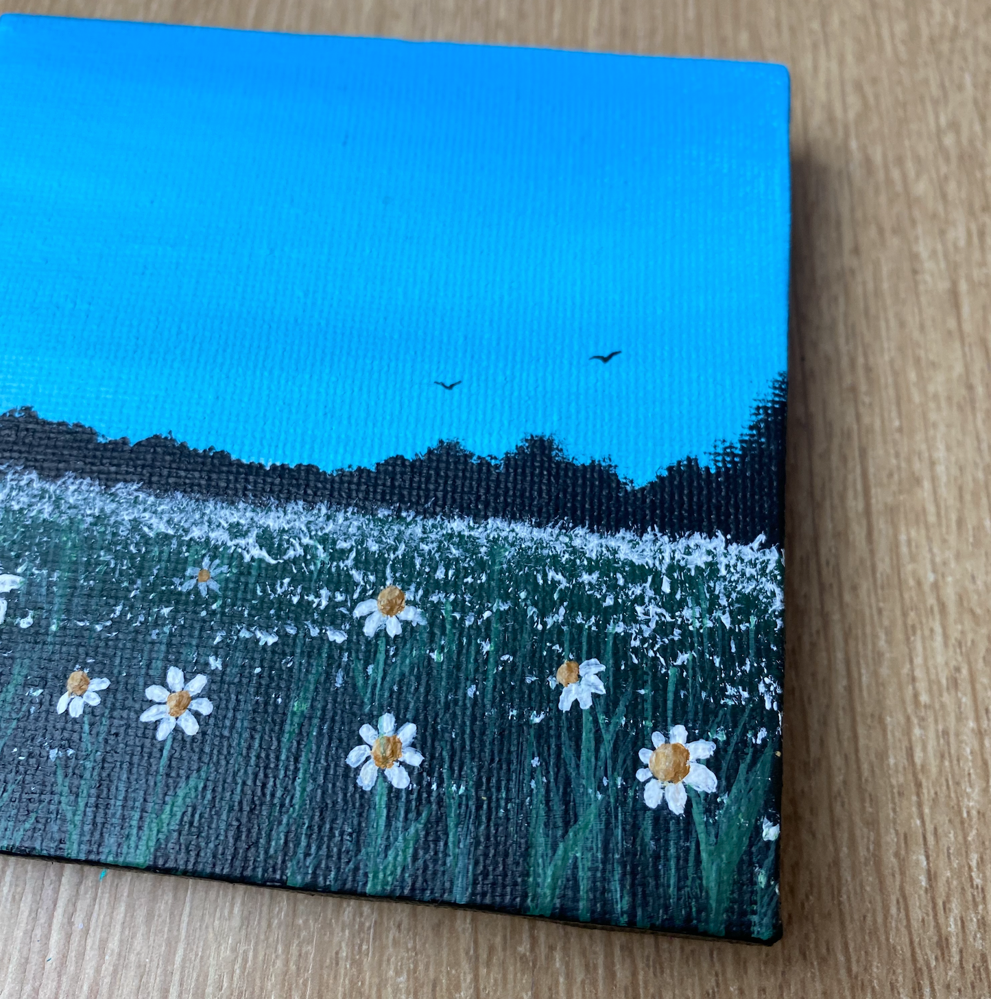 
                  
                    Daisy Flower Field | Original Mini Acrylic Painting
                  
                