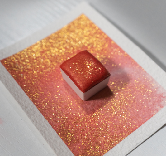 Lava Sparkle Shimmer Watercolour