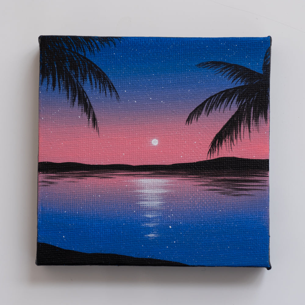 
                  
                    Palm Tree Moonlight - Acrylic Painting
                  
                