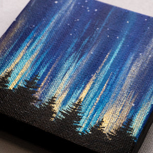 
                  
                    Green Blue Gold Northern Lights - Original Painting
                  
                