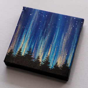 
                  
                    Green Blue Gold Northern Lights - Original Painting
                  
                