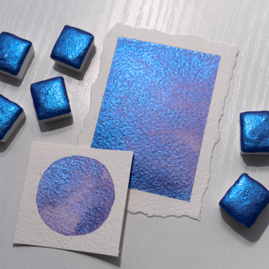 Lilac Blue Shimmer Watercolour