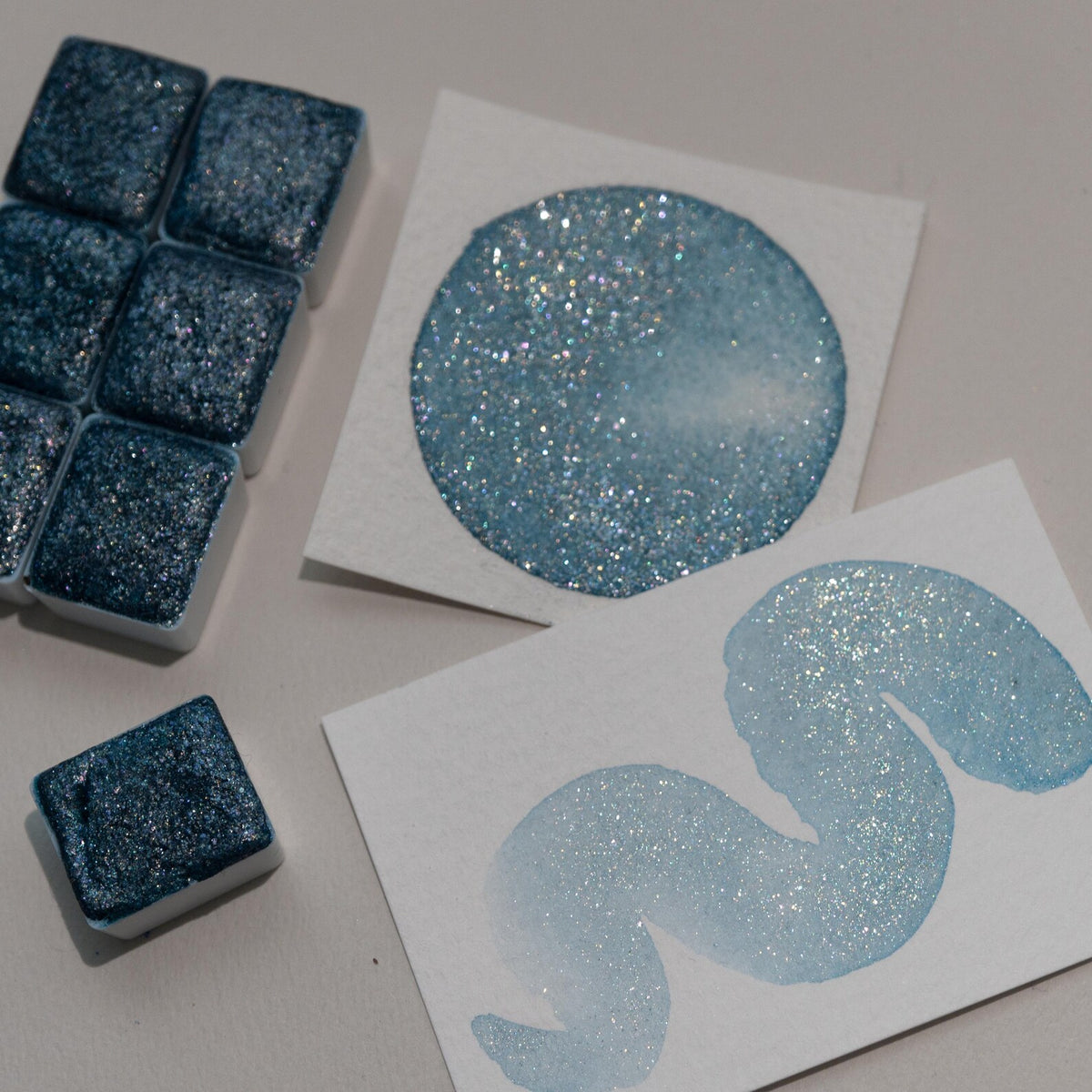 Frosted Waves - Shimmer Watercolor