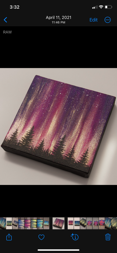 
                  
                    Northern Lights Acrylic Painting - Pink Purple & Gold
                  
                