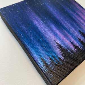 
                  
                    Blue Violet Northern Lights - Original Acrylic Painting
                  
                