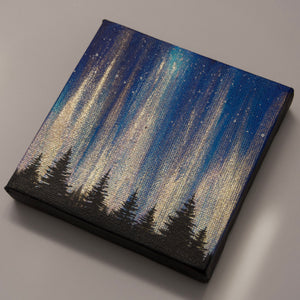 
                  
                    Northern Lights Acrylic Painting - Blue Light Gold
                  
                