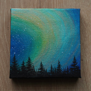 
                  
                    Northern Lights Acrylic Painting - Green Blue Gold
                  
                
