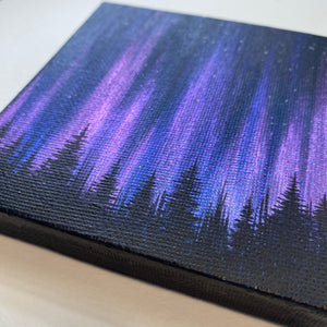 
                  
                    Blue Violet Northern Lights - Original Acrylic Painting
                  
                