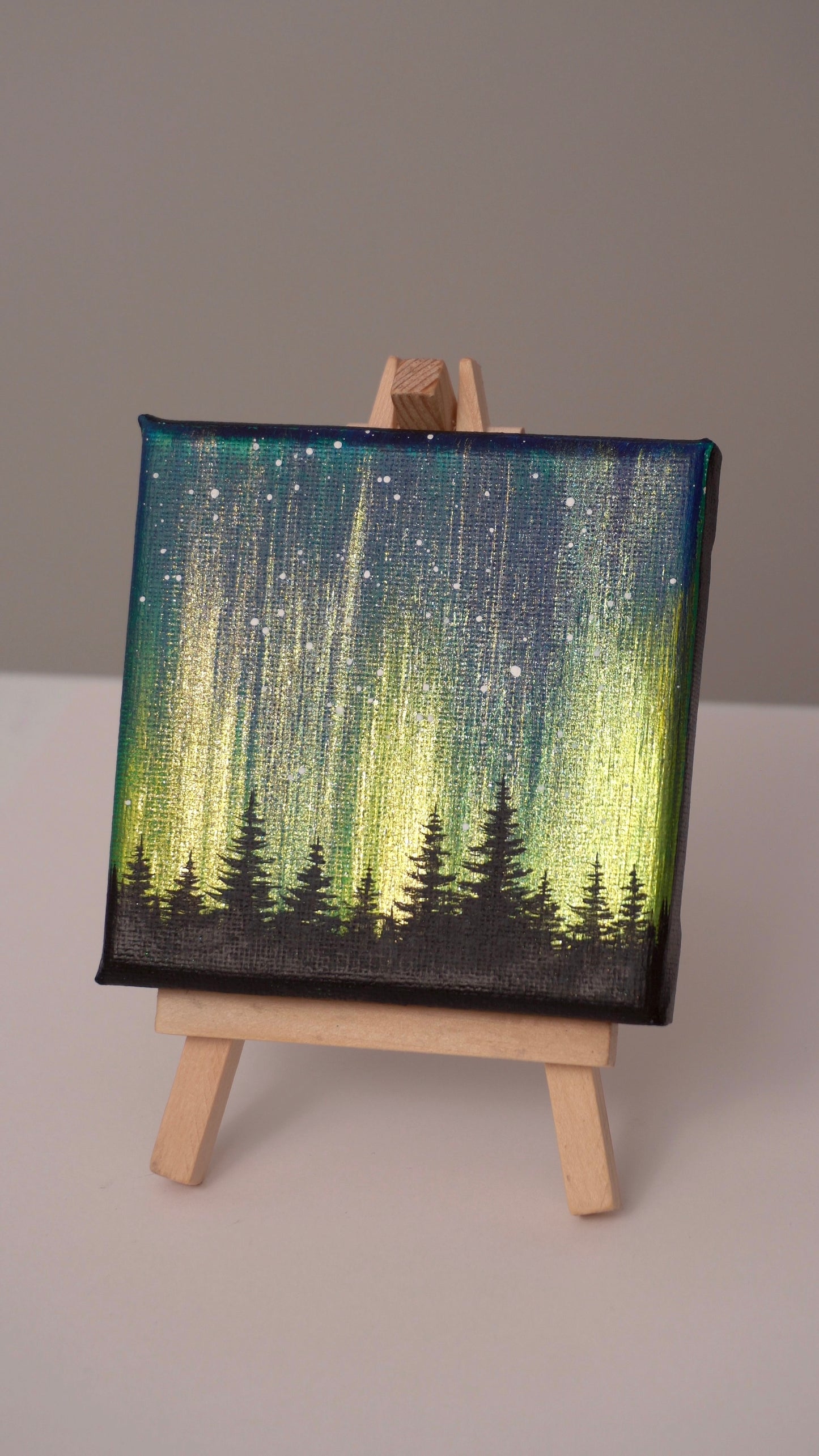 
                  
                    Northern Lights Acrylic Painting - Green Gold
                  
                