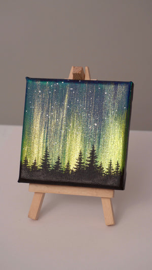 
                  
                    Northern Lights Acrylic Painting - Green Gold
                  
                
