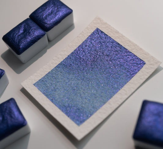 Violet Indigo Shimmer Watercolour