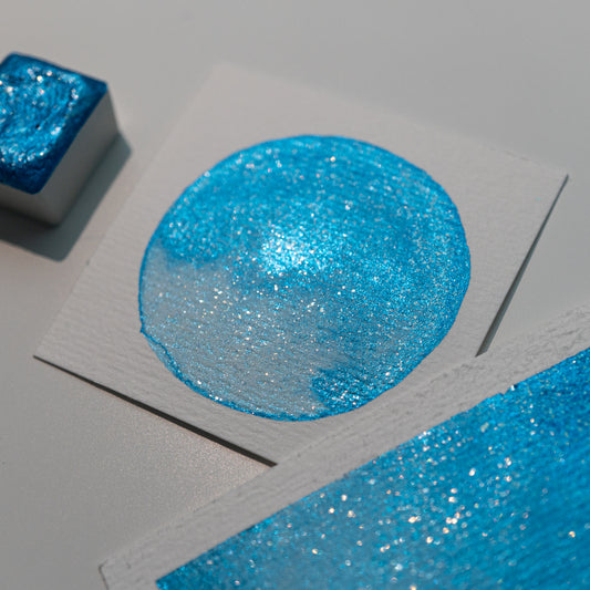 Dreamy Azure Blue Watercolour