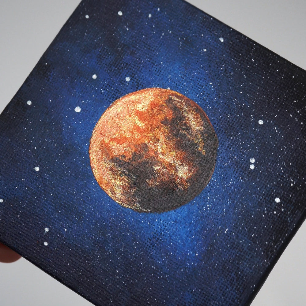 Sparkling Mars - Original Mini Acrylic Painting