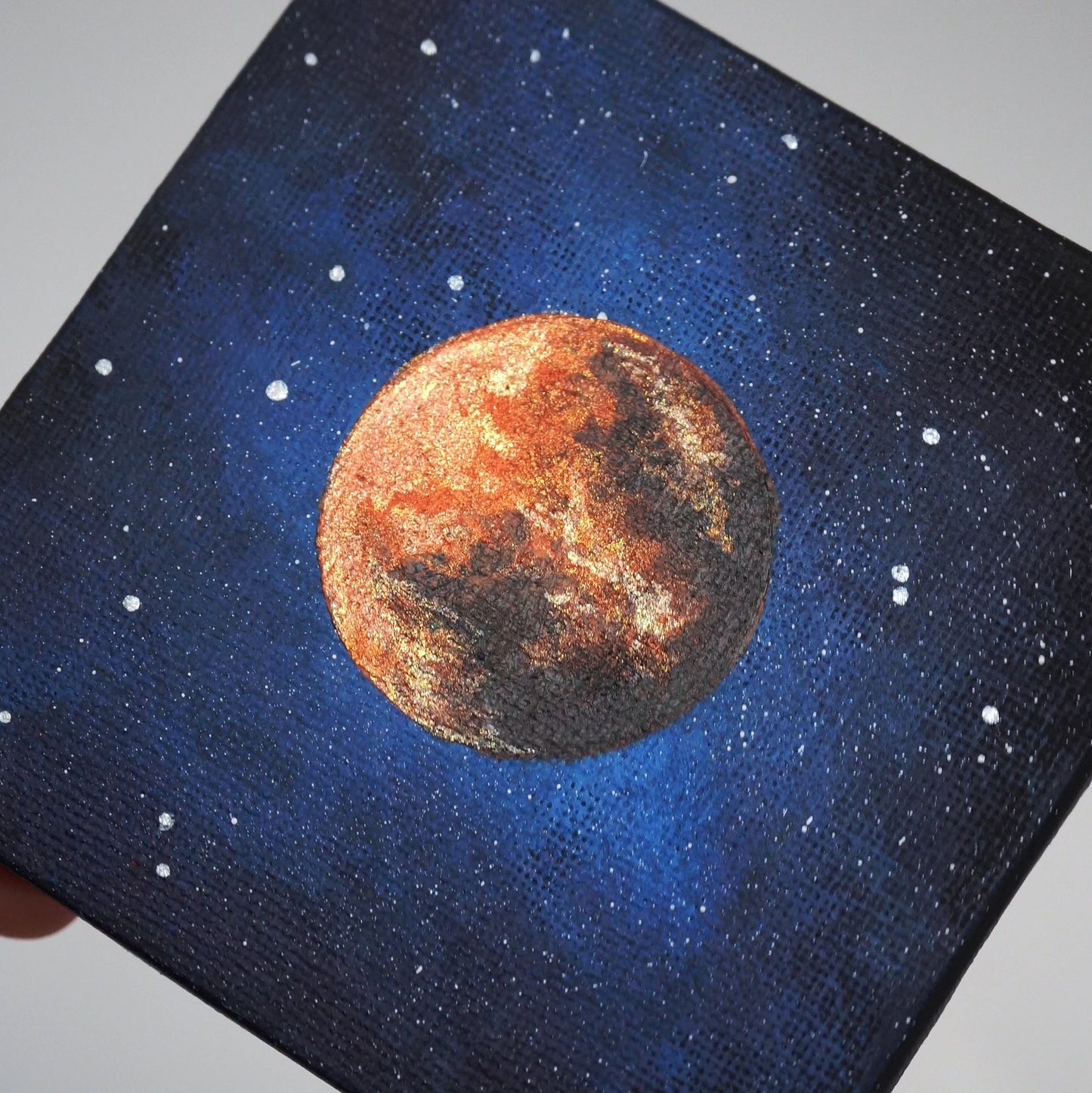 Sparkling Mars - Original Mini Acrylic Painting