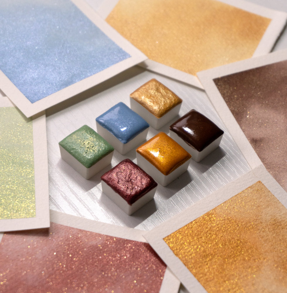 The Nature Sparkles Set - Handmade Watercolor Paint