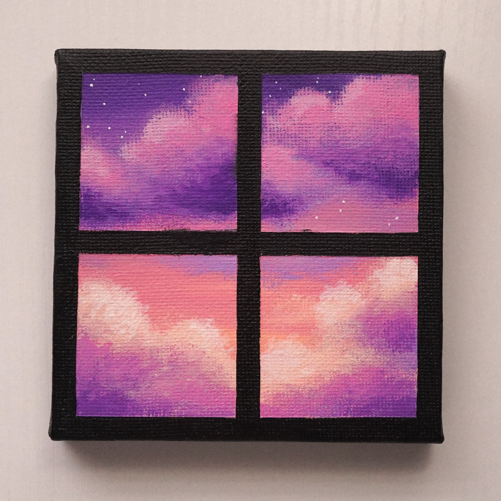 Dreamy Clouds - Original Mini Acrylic Painting