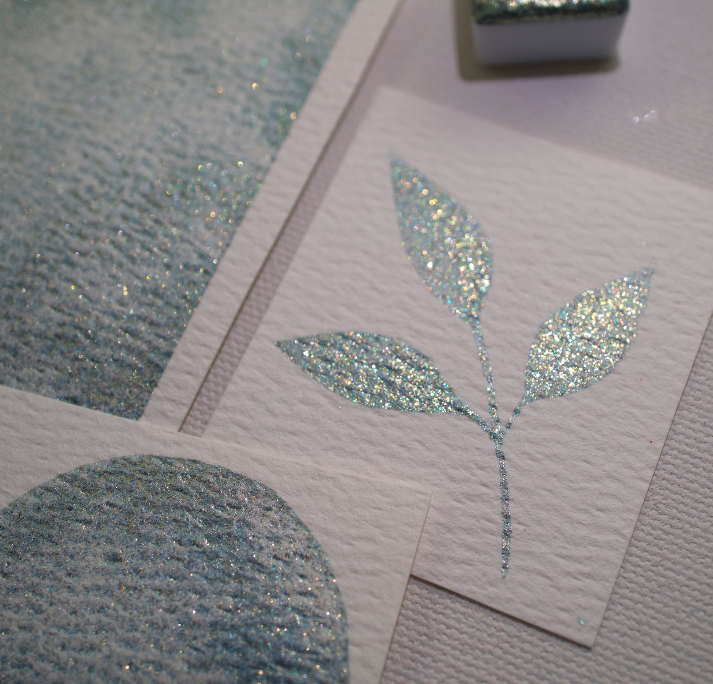 Sage Sparkle - Handmade Watercolor Paint