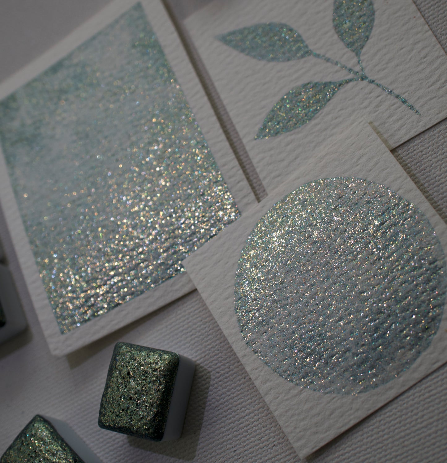 Sage Sparkle - Handmade Watercolor Paint
