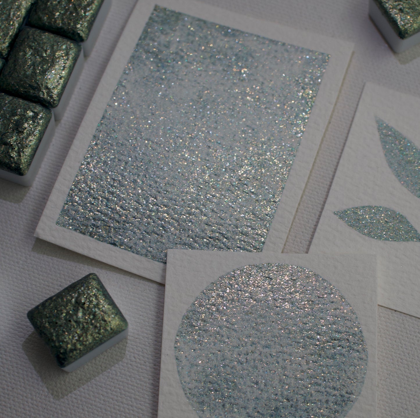 Sage Sparkle - Handmade Watercolor Paint