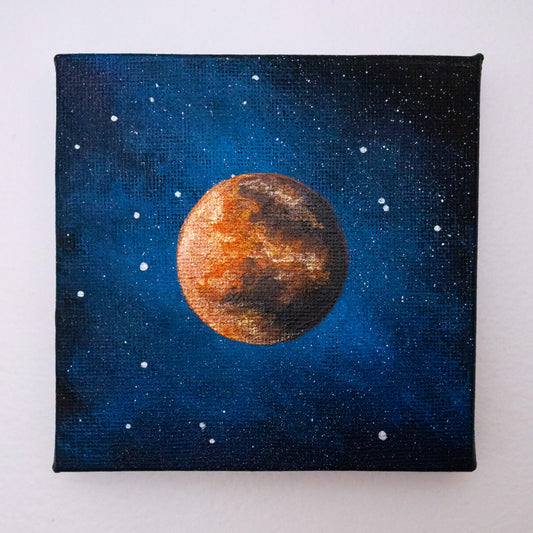 Sparkling Mars - Original Mini Acrylic Painting