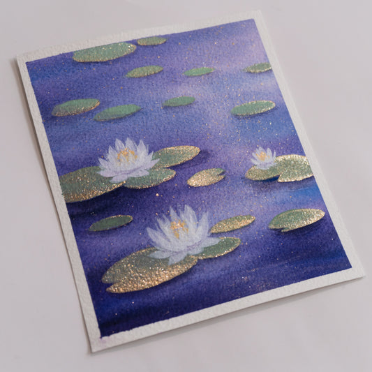 Sparkling Water Lilies - Original Painting