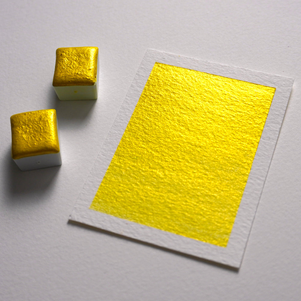 Bright Yellow Shimmer Watercolour
