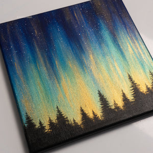 
                  
                    Northern Lights Painting - Blue Green Gold
                  
                