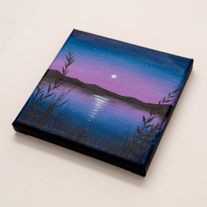 
                  
                    Original Acrylic Painting - Calm Moonlight Seascape
                  
                