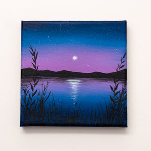 
                  
                    Original Acrylic Painting - Calm Moonlight Seascape
                  
                