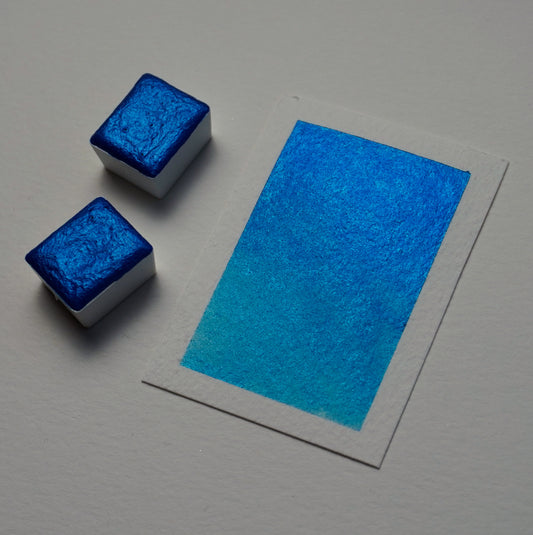 Dreamy Azure Blue Watercolour