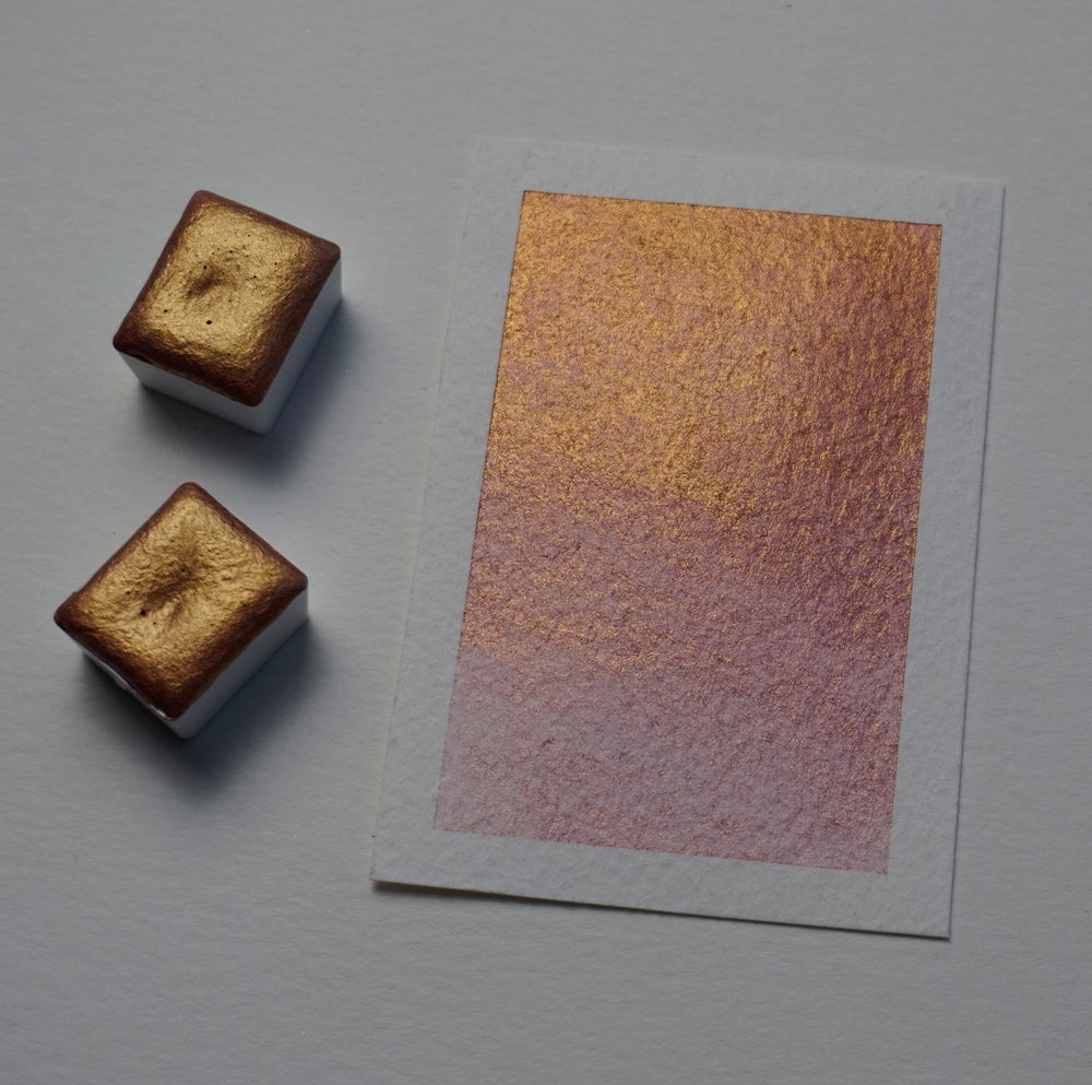 Red Gold Shimmer Watercolour